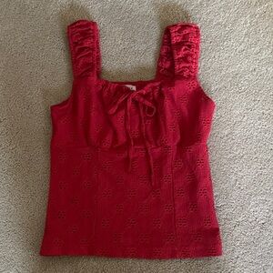 Urban Nation Chic Red Sleeveless Blouse
